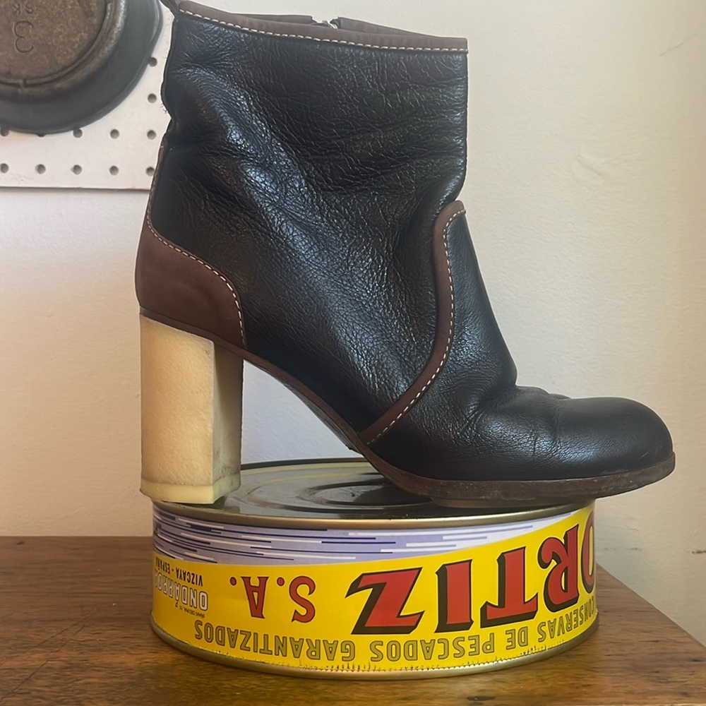 Bettye Muller Brown Heel Booties size 40